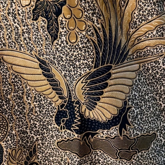 Couture BATIK Shirt KHARISMA WIJAYA INDONESIA size Large NWOT - Picture 11 of 12